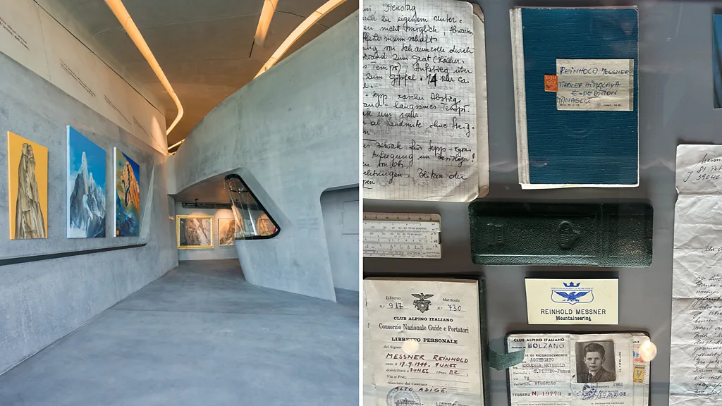 Reinhold Messner Haus cable car station museum Mount Elmo Sexten Dolomites Italy